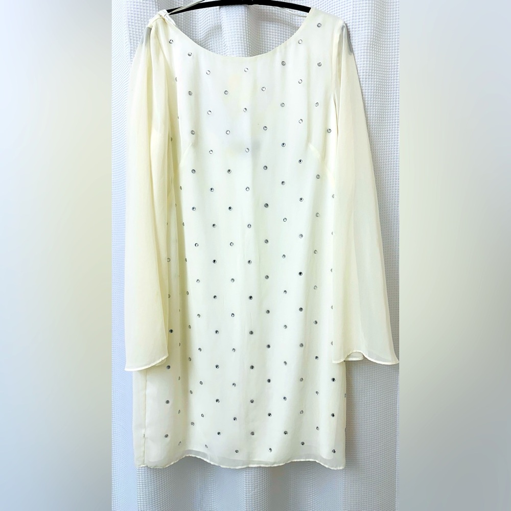Allen B off white dress